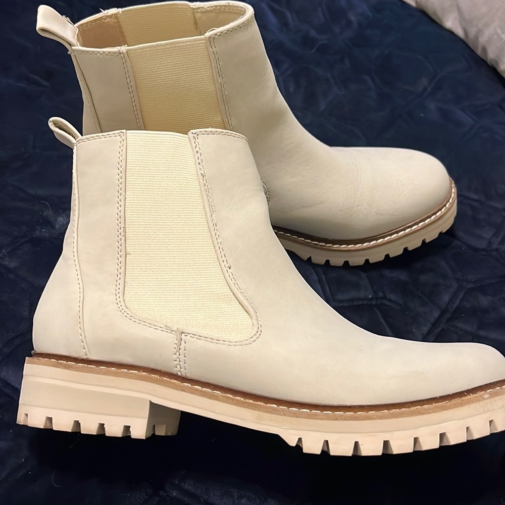 Ivory Chelsea Boots